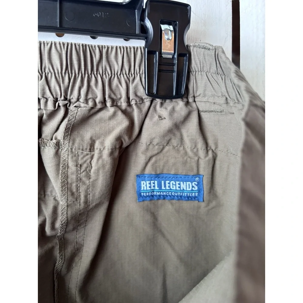 Reel Legends‎ Brown Cargo Fishing Shorts Men's Lg Nylon Blend